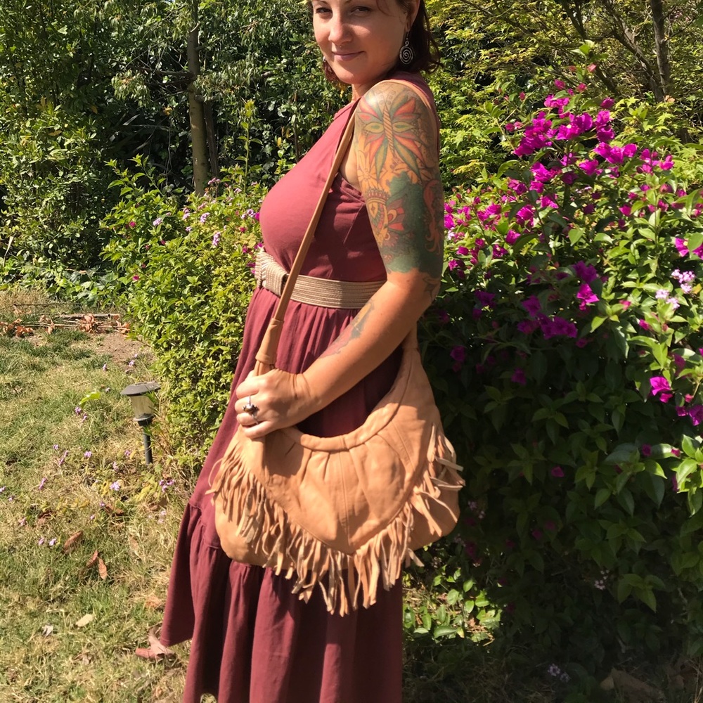 Vintage Leather Fringe Bag - Picture 6 of 11